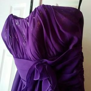 💚 LAST CHANCE: Purple Strapless Prom Dress